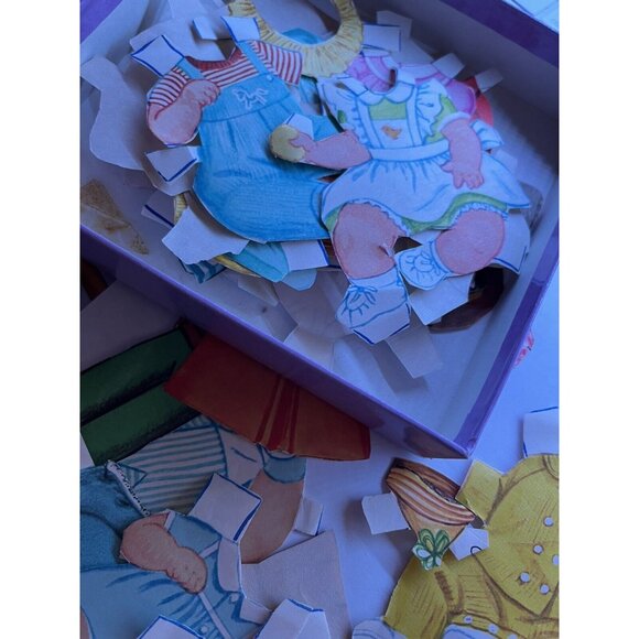 Vintage Baby Paper Dolls Cut 1950s Clothes Accessories with little miss pixiebox - Picture 2 of 5